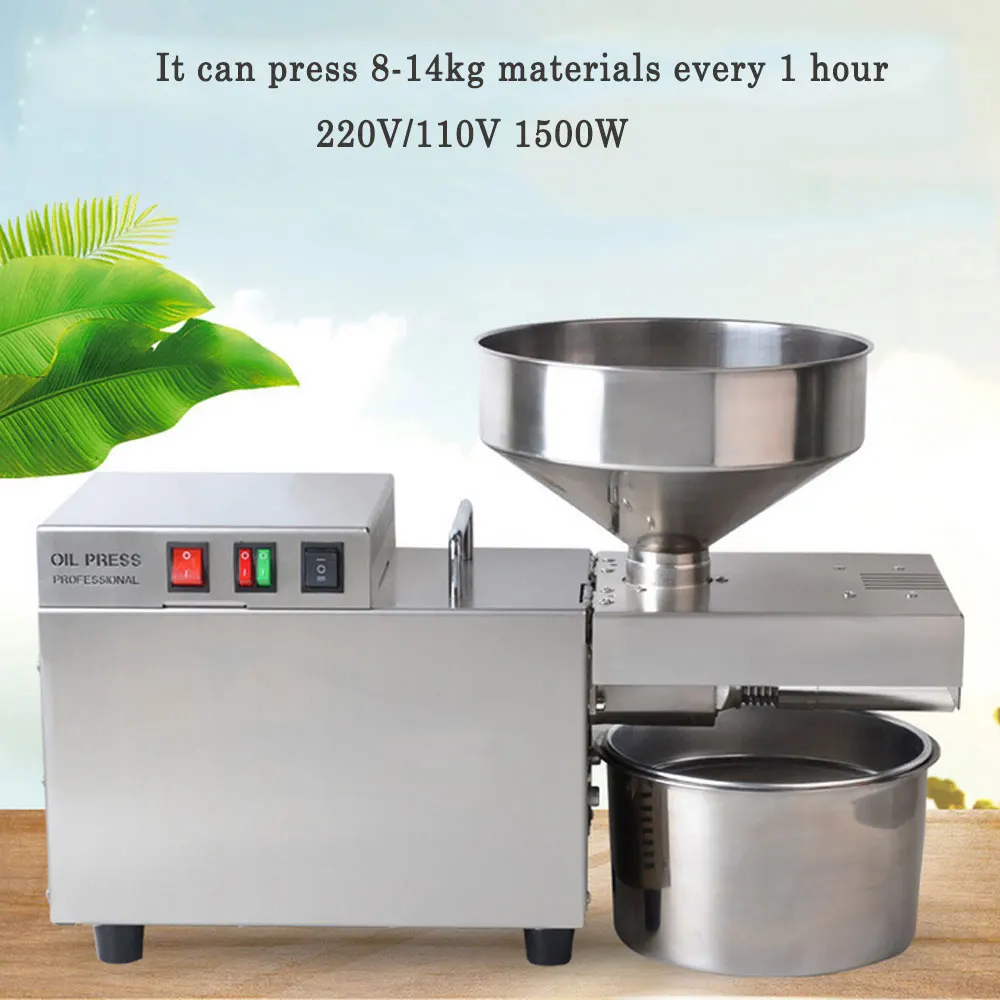 Large capacity automatic Oil press machine Coconut oil extraction machine Stainless steel electric Cold and Heat press machine
Large capacity automatic Oil press machine Coconut oil extraction machine Stainless steel electric Cold and Heat press machine