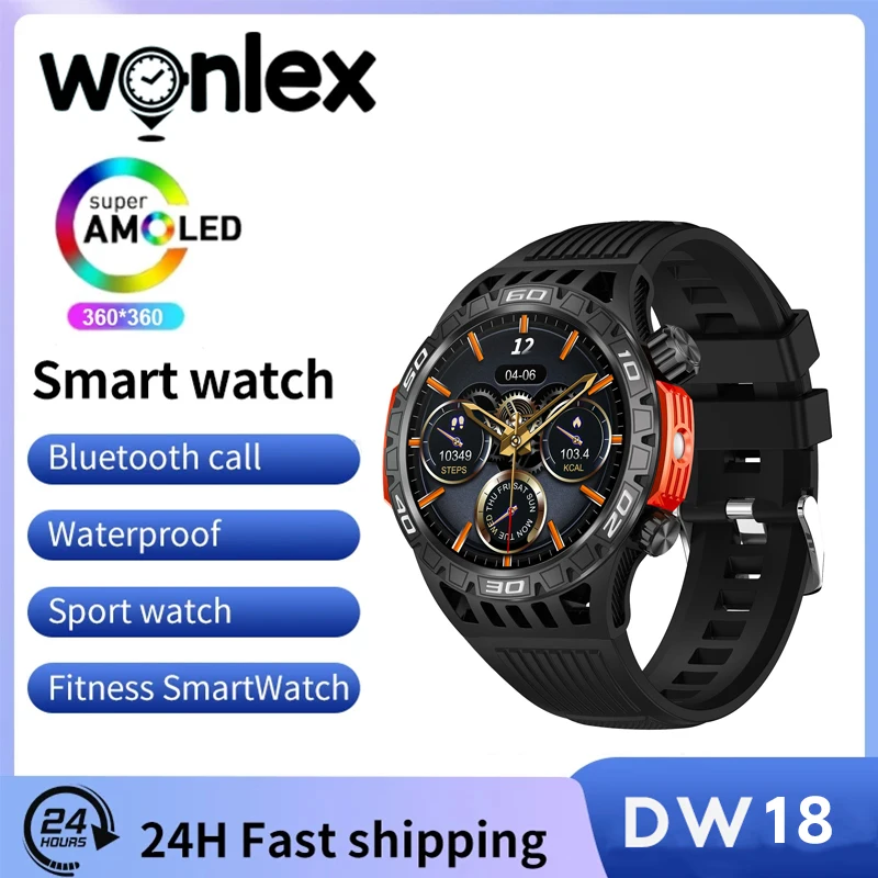 Смарт-часы Wonlex для мужчин Bluetooth телефонные звонки компас Уличный спорт 100 +