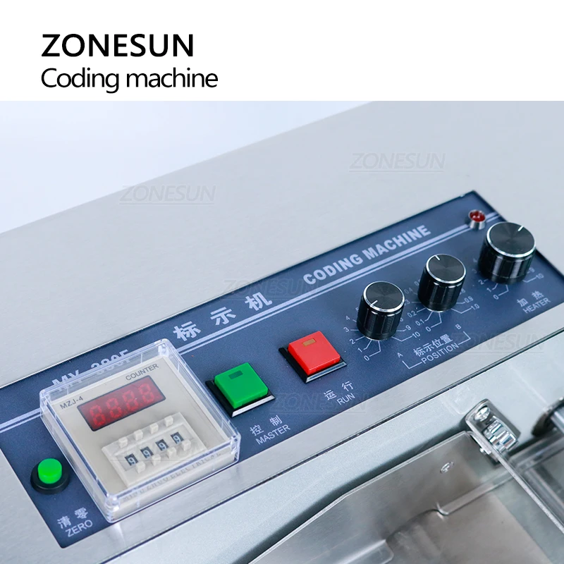ZONESUN MY380F машина для кодирования рулонов чернил принтер непрерывного карточек