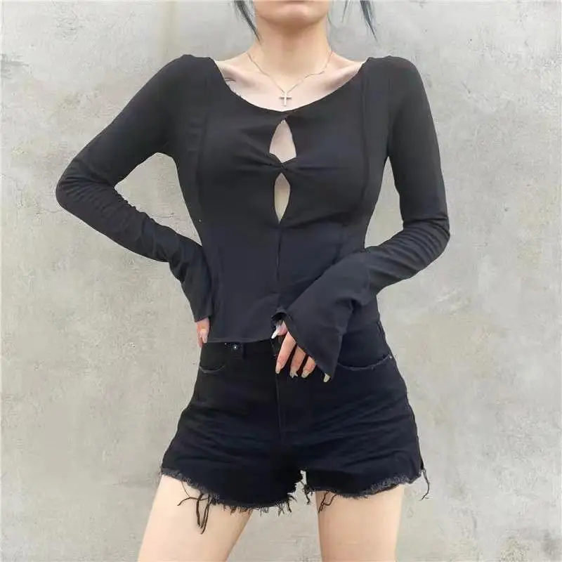 Slim Cotton Ladies Casual Patchwork 2021 Sexy Stitching Hollow Long-Sleeved T-shirt for Purple Top Hollow Out Slit Streetwear
Slim Cotton Ladies Casual Patchwork 2021 Sexy Stitching Hollow Long-Sleeved T-shirt for Purple Top Hollow Out Slit Streetwear