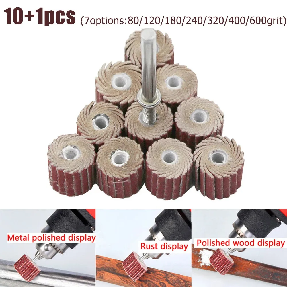 10PCS Flap Wheel Disc +1 Mandrel Grinding Sanding Drill Abrasive Sandpaper Polishing Tools 80-600 Grit Polishing Grind
10PCS Flap Wheel Disc +1 Mandrel Grinding Sanding Drill Abrasive Sandpaper Polishing Tools 80-600 Grit Polishing Grind