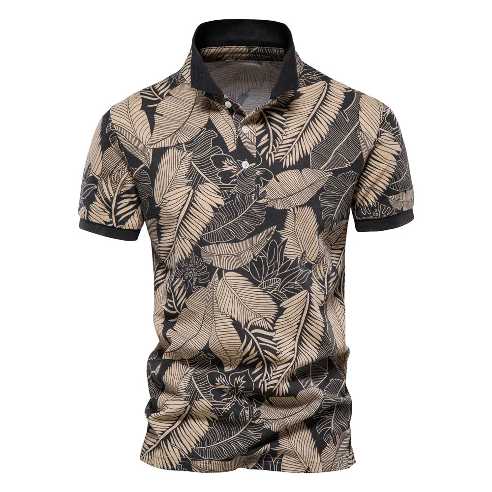Men's Summer New Printed Top Men's Short Sleeve Lapel Polo Shirt 
Men's Summer New Printed Top Men's Short Sleeve Lapel Polo Shirt