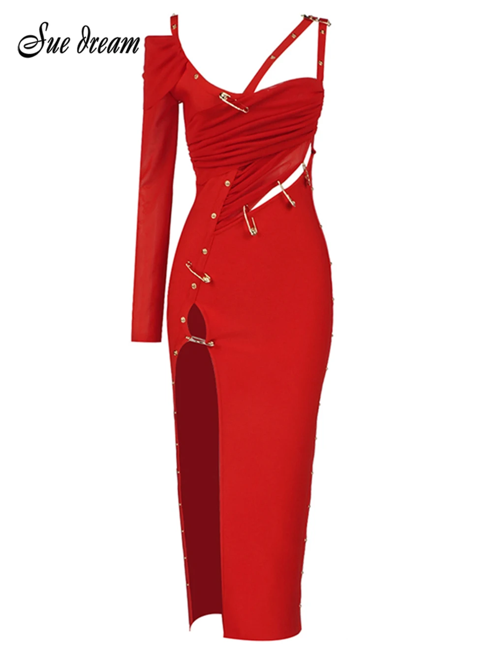 2021 New Fashion Chic Elegant Stitch Split Design Sexy Hollow V Neck One Shoulder Celebrity Party Bandage Long Dress
2021 New Fashion Chic Elegant Stitch Split Design Sexy Hollow V Neck One Shoulder Celebrity Party Bandage Long Dress