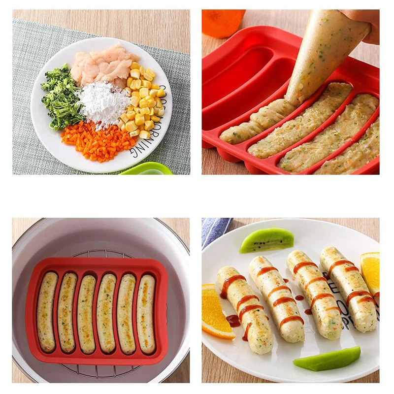 6 In 1 Sausage Machine DIY Mold Making Hot Dog Handmade Ham Silicone Mold Baby Food Machine Kitchen Cooking Gadgets Tool
6 In 1 Sausage Machine DIY Mold Making Hot Dog Handmade Ham Silicone Mold Baby Food Machine Kitchen Cooking Gadgets Tool