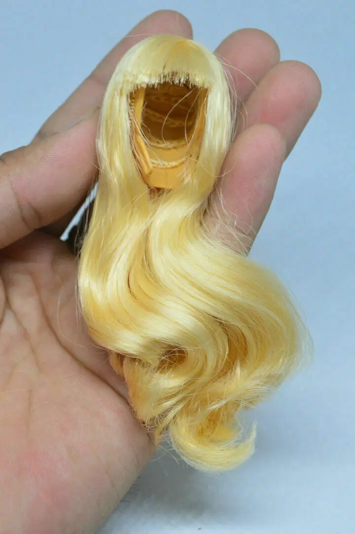 

1/6 Blonde Woman Hair Wig Multi Color For 12" Female HT Kumik Head Sculpt Doll