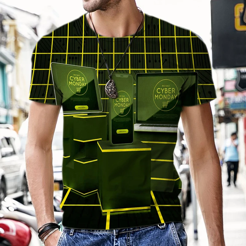 Man T-shirts Summer 2021 Short Sleeve 3D Technology mobile computer application pattern Men Harajuku Hip Hop Mens Clothing Tops
Man T-shirts Summer 2021 Short Sleeve 3D Technology mobile computer application pattern Men Harajuku Hip Hop Mens Clothing Tops