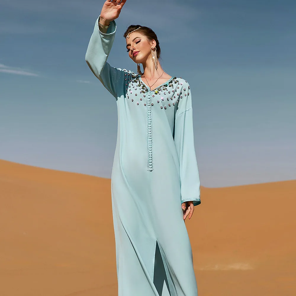 Eid Abaya Дубай 2022 ручная работа бриллианты Марокканская Кафтан Вечернее Длинное арабское мусульманское платье Женская Арабская мусульманска...
Eid Abaya Дубай 2022 ручная работа бриллианты Марокканская Кафтан Вечернее Длинное арабское мусульманское платье Женская Арабская мусульманска...