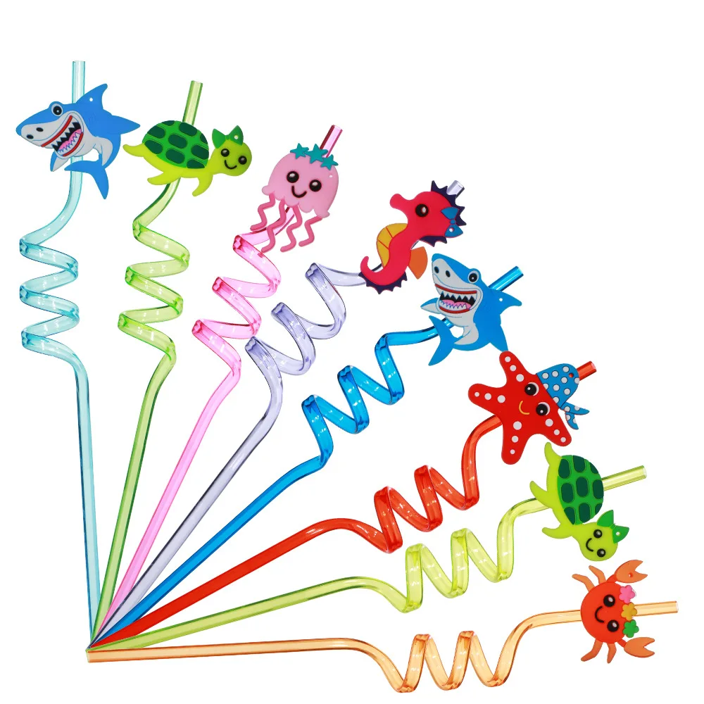 Cartoon Sea Animal Curved Straw Children's Straw PVC Bar Party Straw Under The Sea Straw ummer Seaside Mermaid Babyshower
Cartoon Sea Animal Curved Straw Children's Straw PVC Bar Party Straw Under The Sea Straw ummer Seaside Mermaid Babyshower