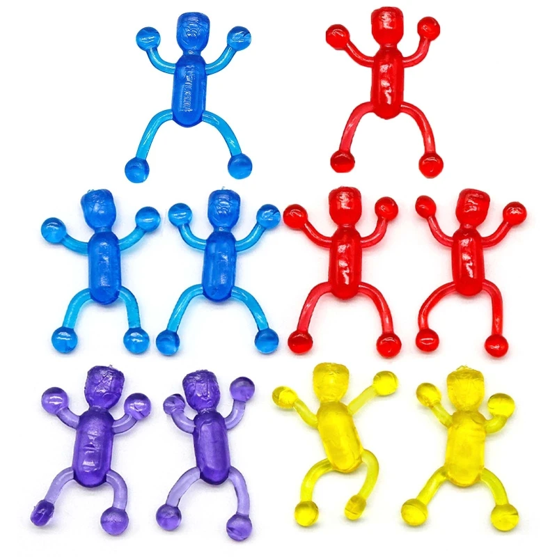 

GXMB 10pcs Window Crawler Men Party Favours Sticky Wall Climbers Creative Tricky Toy Novelty Stretchy Sticky Toy Party Favor