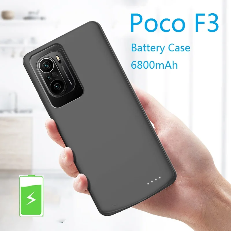 6800mAh Battery Charger Case for Xiaomi Poco F3 Charging Cases Portable Silm Silicone Shockproof External Power Bank Phone Case
6800mAh Battery Charger Case for Xiaomi Poco F3 Charging Cases Portable Silm Silicone Shockproof External Power Bank Phone Case