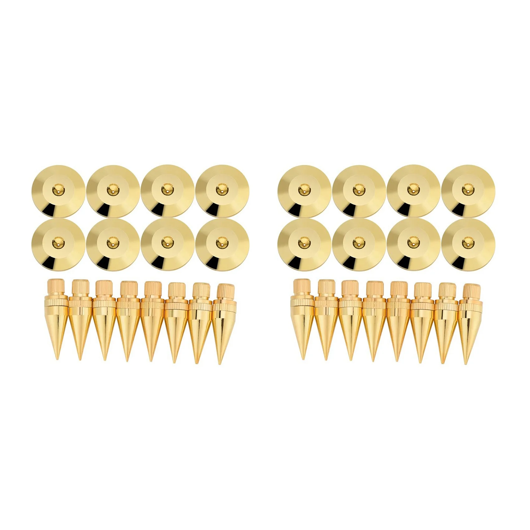 16 Pairs Copper Speaker Spike Isolation Stand with Base Pad Feet Mat for Speaker, Amplifier, DVD Player, Recorder
16 Pairs Copper Speaker Spike Isolation Stand with Base Pad Feet Mat for Speaker, Amplifier, DVD Player, Recorder