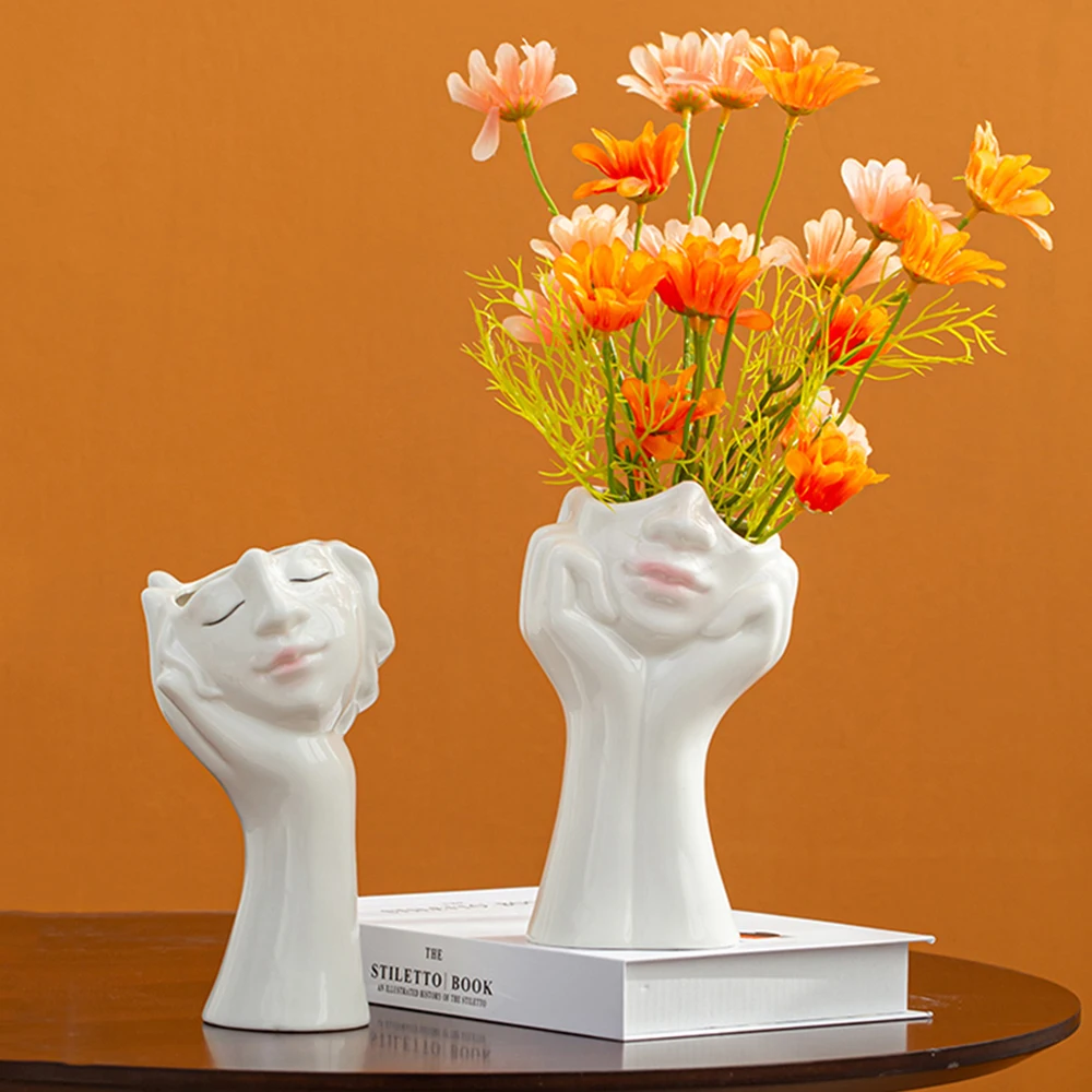 Decoration Home decorative figures statue face ceramic vase desk accessories nordic room decor figurines for interior sculpture
Decoration Home decorative figures statue face ceramic vase desk accessories nordic room decor figurines for interior sculpture