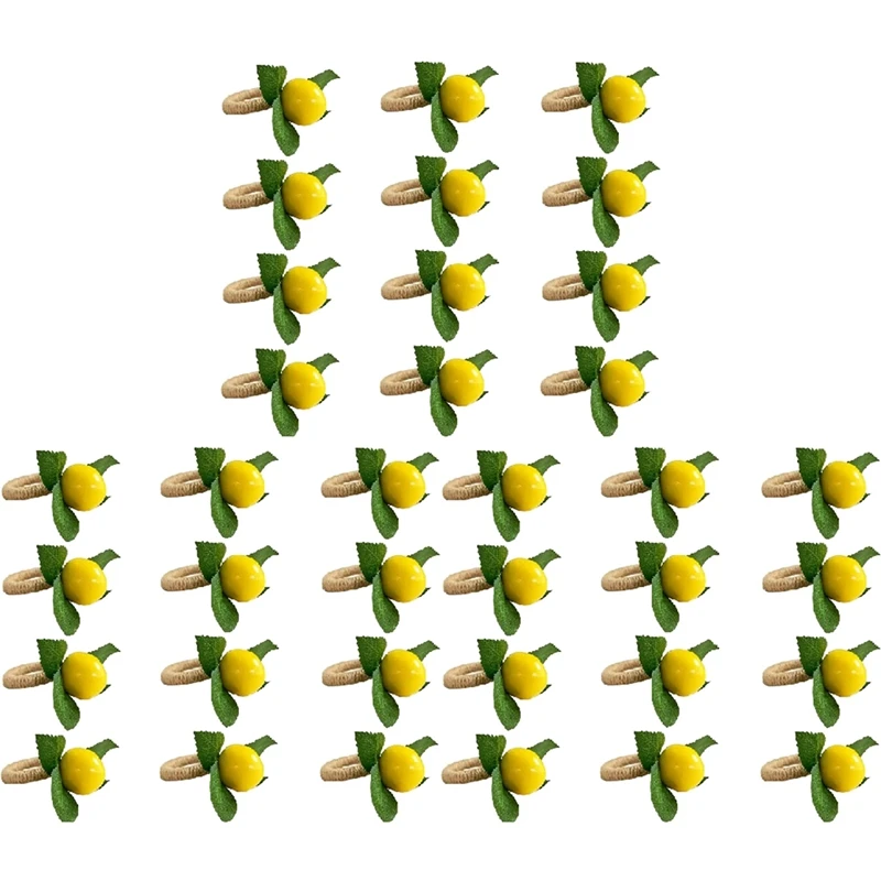 36Pcs Simulation Lemon Plant Napkin Ring Fruit Meal Buckle Hotel Model Room Napkin Ring
36Pcs Simulation Lemon Plant Napkin Ring Fruit Meal Buckle Hotel Model Room Napkin Ring