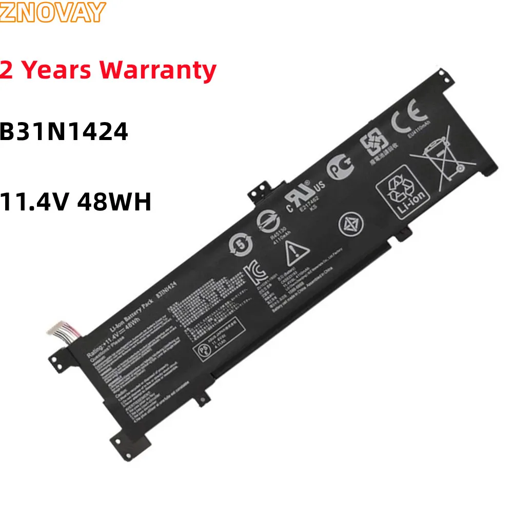 ZNOVAY 11,4 V 48Wh B31N1424 Аккумулятор для ноутбука ASUS A400U A401L K401U B5010 500 200 K401LB5010 K401LB5500 K401LB5200
ZNOVAY 11,4 V 48Wh B31N1424 Аккумулятор для ноутбука ASUS A400U A401L K401U B5010 500 200 K401LB5010 K401LB5500 K401LB5200