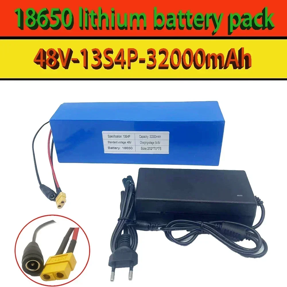 Lithium ion battery 13S4P 48V 32000 mAh, suitable for 54.6V BMS electric bicycles and scooters
Lithium ion battery 13S4P 48V 32000 mAh, suitable for 54.6V BMS electric bicycles and scooters