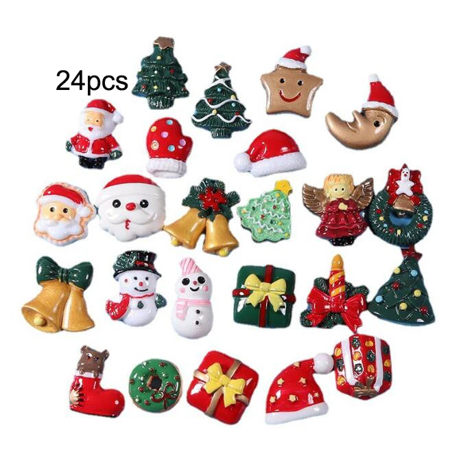 24 PCS Christmas Tree Santa Snowman Moon Star Charms for DIY Christmas Slime Charms Christmas Miniatures Decoration Gifts
24 PCS Christmas Tree Santa Snowman Moon Star Charms for DIY Christmas Slime Charms Christmas Miniatures Decoration Gifts