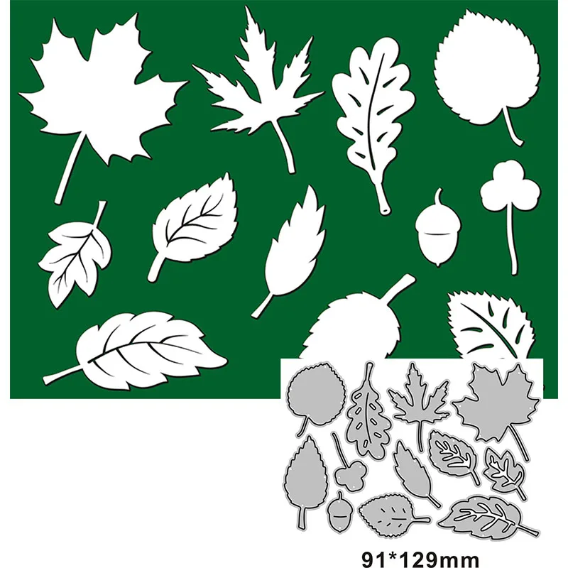 2021 New Maple Leaves Pine Cones Metal Cutting Dies for Scrapbooking Paper Craft and Card Making Embossing Decor No Stamps |
