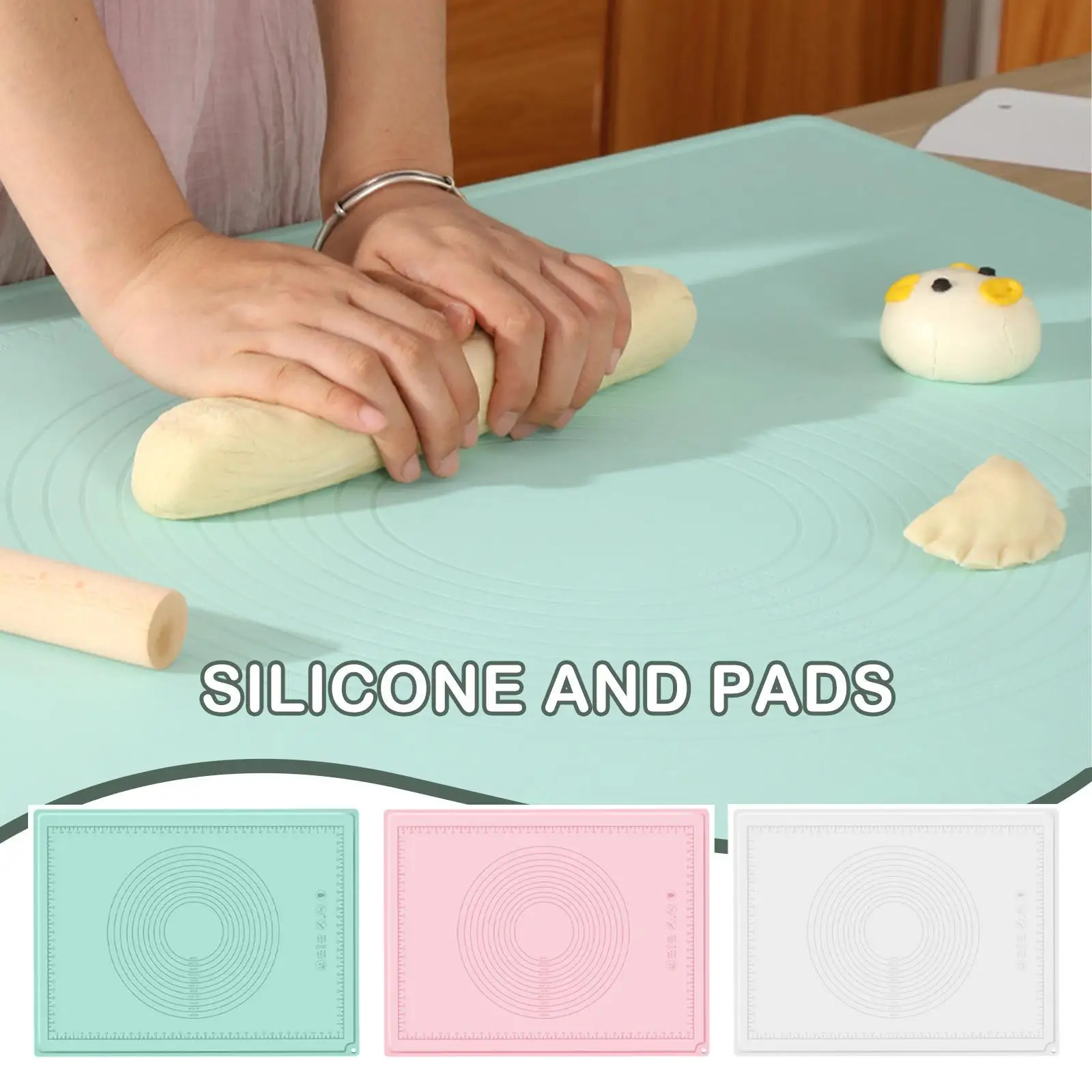 Oversize Thickened Food Grade Silicone Mat Roll Pastry And Bakery Accessories Cake Baking Tools Kitchen Board Dough Rolling Mat
Oversize Thickened Food Grade Silicone Mat Roll Pastry And Bakery Accessories Cake Baking Tools Kitchen Board Dough Rolling Mat