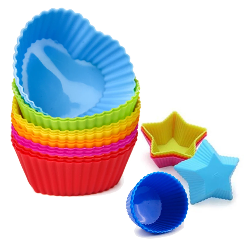 24pcs Silicone Cake Mold Heart Star Shaped Muffin Cupcake Baking Molds Kitchen Cooking Bakeware Maker DIY Cake Decorating Tools
24pcs Silicone Cake Mold Heart Star Shaped Muffin Cupcake Baking Molds Kitchen Cooking Bakeware Maker DIY Cake Decorating Tools