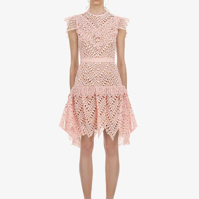 Self-Portrait Vintage Pink Dress for Women Summer High Waist O-neck Party Dresses Femme Vacation Irregular Clothing Lady Vestido
Self-Portrait Vintage Pink Dress for Women Summer High Waist O-neck Party Dresses Femme Vacation Irregular Clothing Lady Vestido