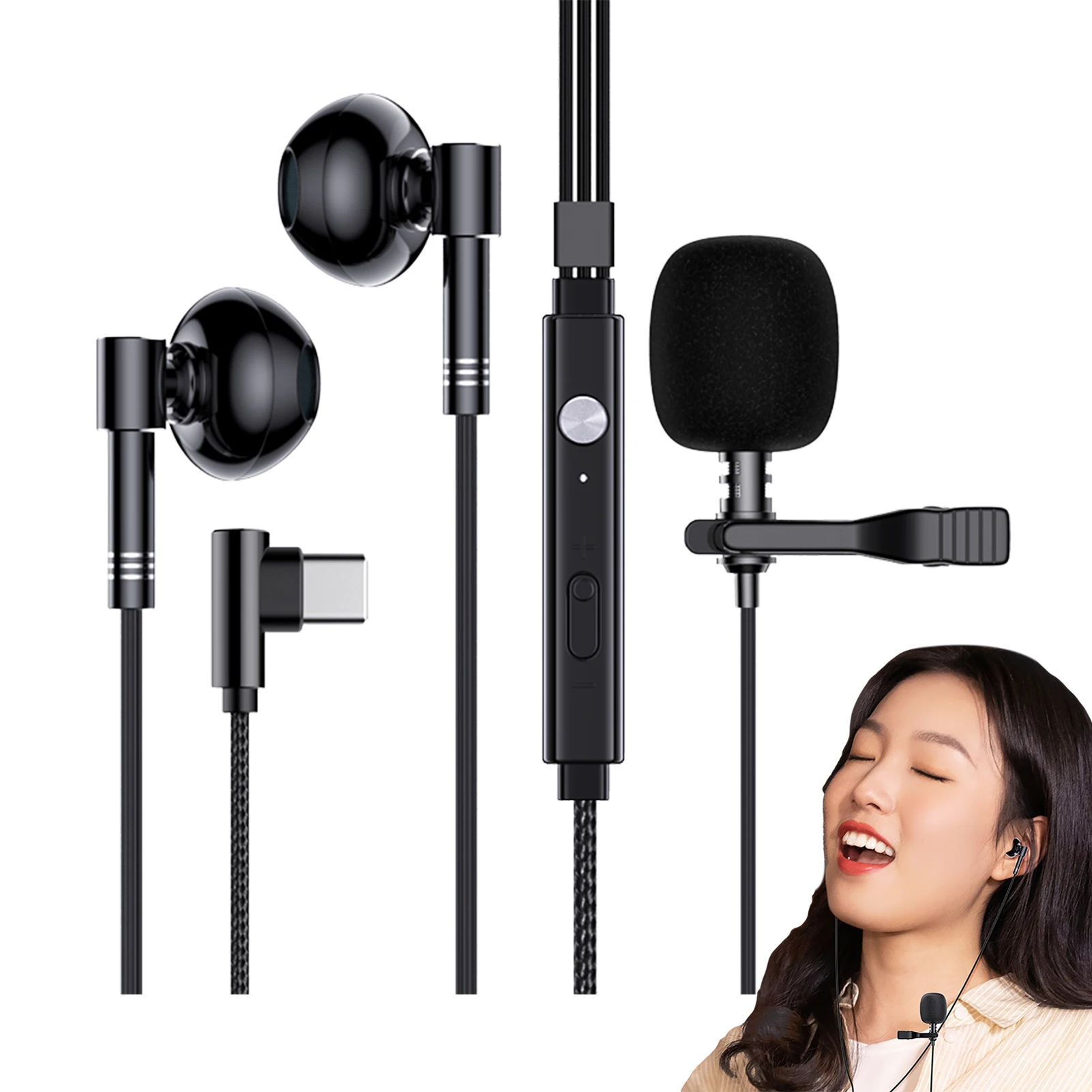 Wired Lavalier Lapel Microphone System | TYP-C C81 Lavalier Microphone Headphones For IOS 13 Android Multifunction
Wired Lavalier Lapel Microphone System | TYP-C C81 Lavalier Microphone Headphones For IOS 13 Android Multifunction