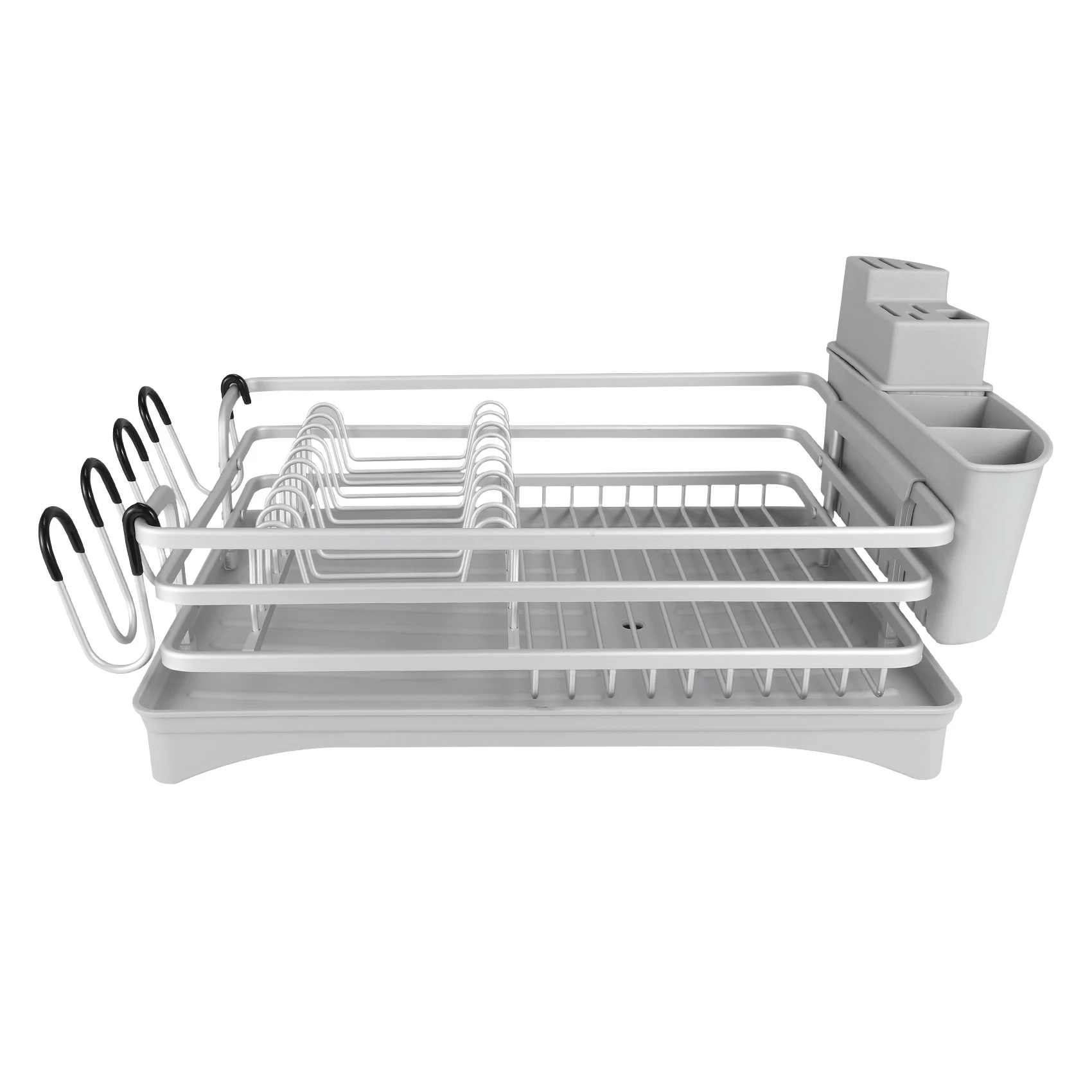 Dish Drying Rack, Compact Rustproof Dish Rack and Drainboard Set, Dish Drainer with Adjustable Swivel Spout Gray
Dish Drying Rack, Compact Rustproof Dish Rack and Drainboard Set, Dish Drainer with Adjustable Swivel Spout Gray