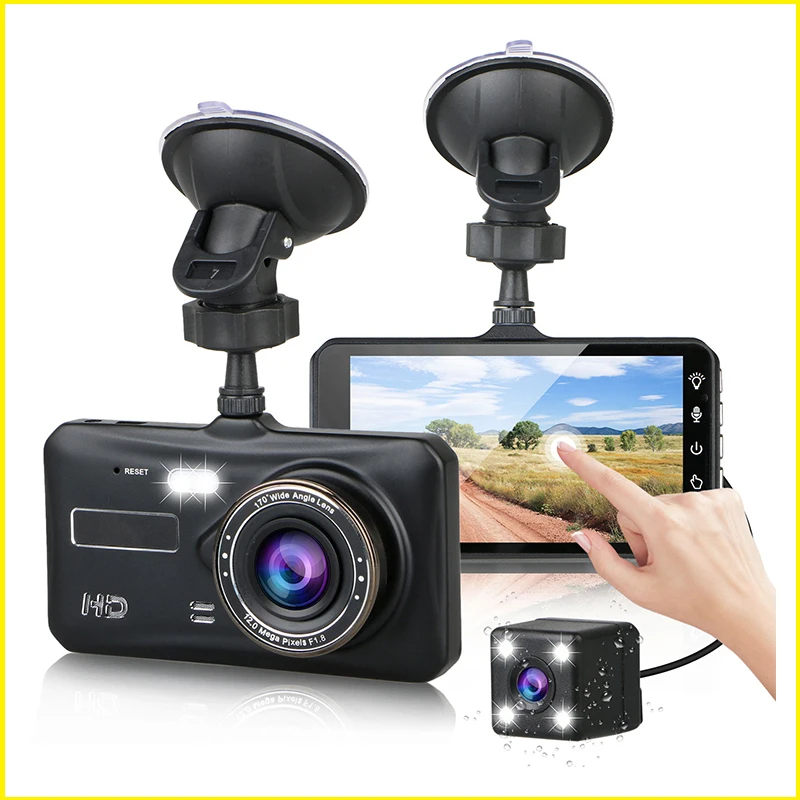 Dash Cam Front and Rear Camera CAR DVR Car Video Recorder Vehicle Black Box FULL HD 1080P Night Vision Driver Recorder Universal
Dash Cam Front and Rear Camera CAR DVR Car Video Recorder Vehicle Black Box FULL HD 1080P Night Vision Driver Recorder Universal