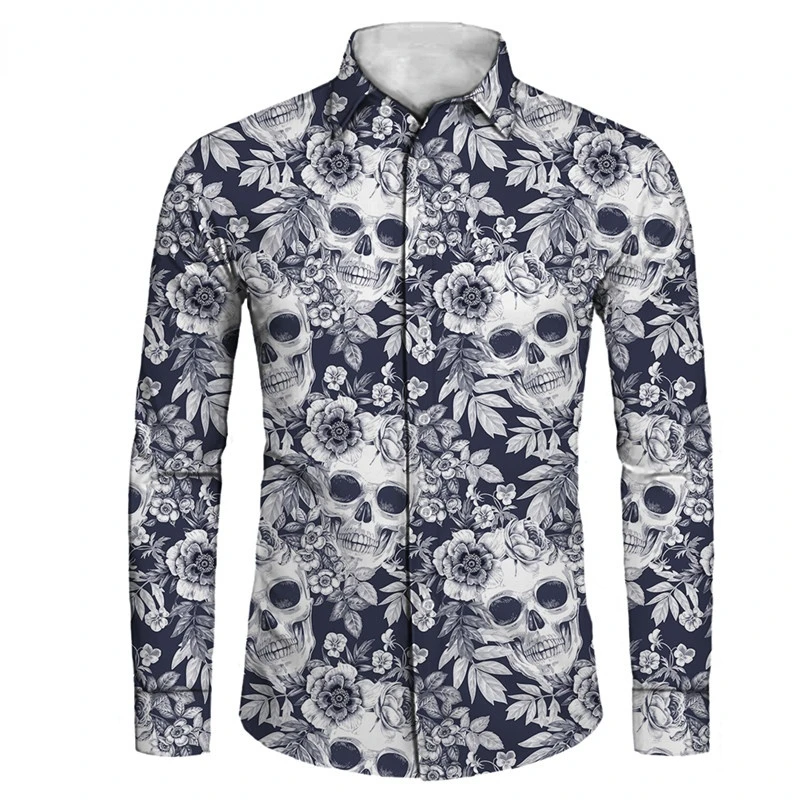 Gothic Gray Print Men Long Sleeve Shirt Casual Loose 6XL Button Male Tops Breathable Men Autumn Clothing
Gothic Gray Print Men Long Sleeve Shirt Casual Loose 6XL Button Male Tops Breathable Men Autumn Clothing