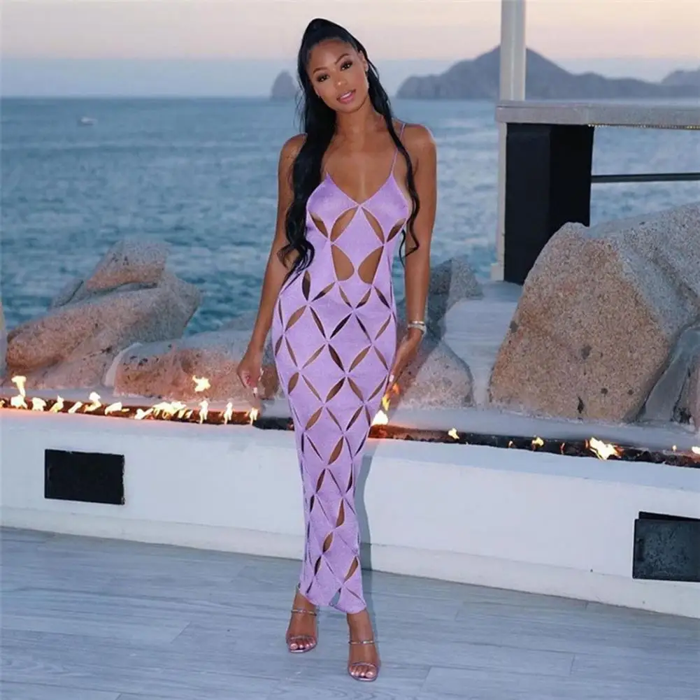 Hollow See-Through Sling Bodycon Dress Sling Backless Hip Wrap Midi Dress Elastic Push Up High-Waist Party Dress For Club Wear
Hollow See-Through Sling Bodycon Dress Sling Backless Hip Wrap Midi Dress Elastic Push Up High-Waist Party Dress For Club Wear