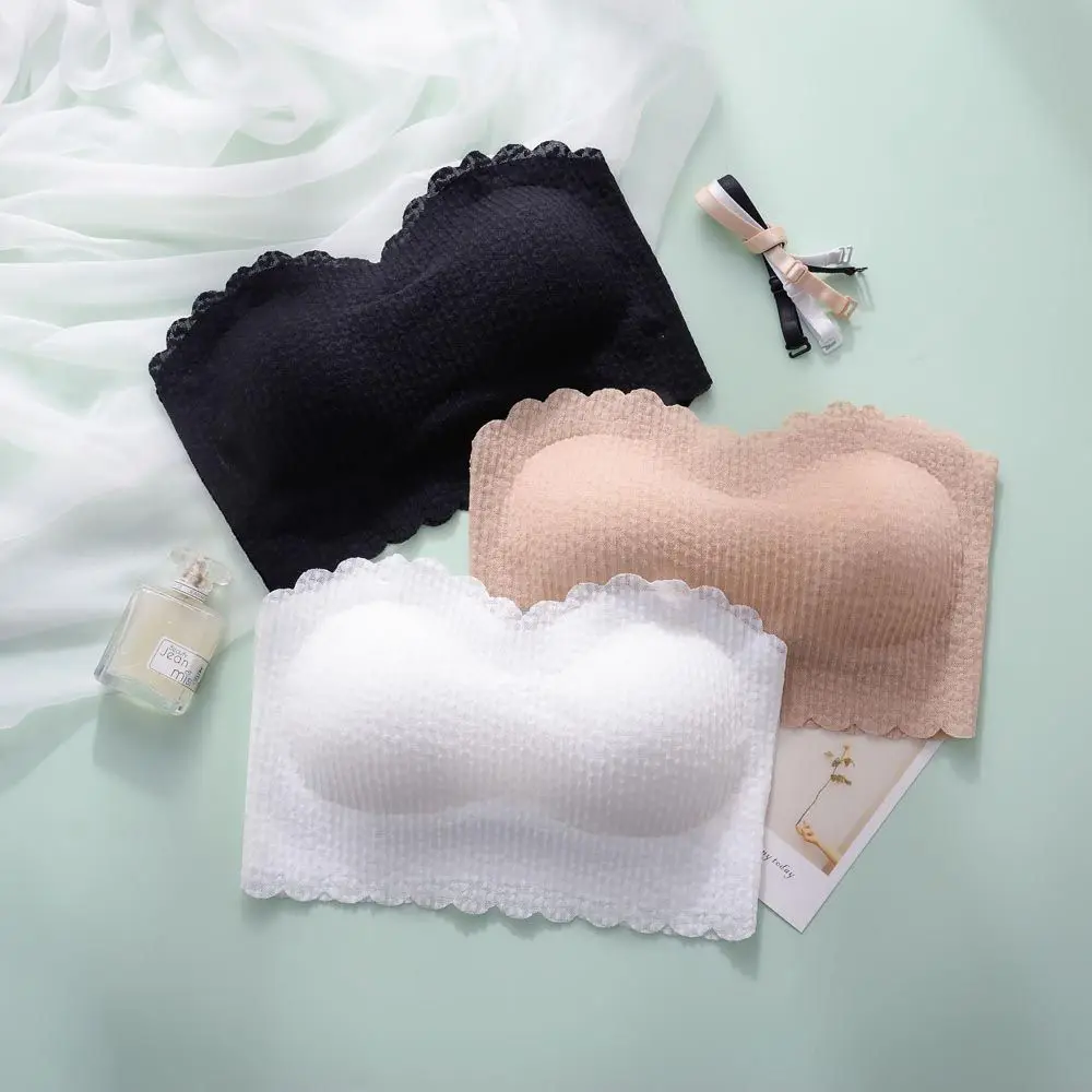 Breathable Anti-slip Beauty Back Stretch Padded Gathered Lace Tube Top Invisible Underwear Cropped Women Strapless Bra
Breathable Anti-slip Beauty Back Stretch Padded Gathered Lace Tube Top Invisible Underwear Cropped Women Strapless Bra