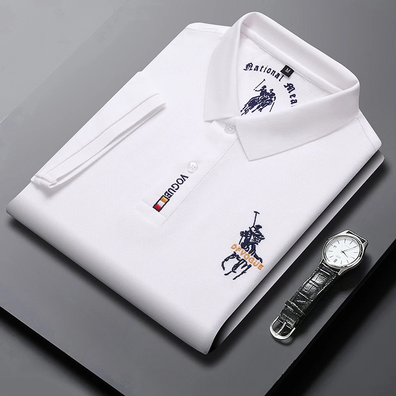2023 New Summer Brand Designer Men Striped Turn Down Collar Polo Shirts Short Sleeve Mens Casual Tops Fashions Male High Quality
2023 New Summer Brand Designer Men Striped Turn Down Collar Polo Shirts Short Sleeve Mens Casual Tops Fashions Male High Quality