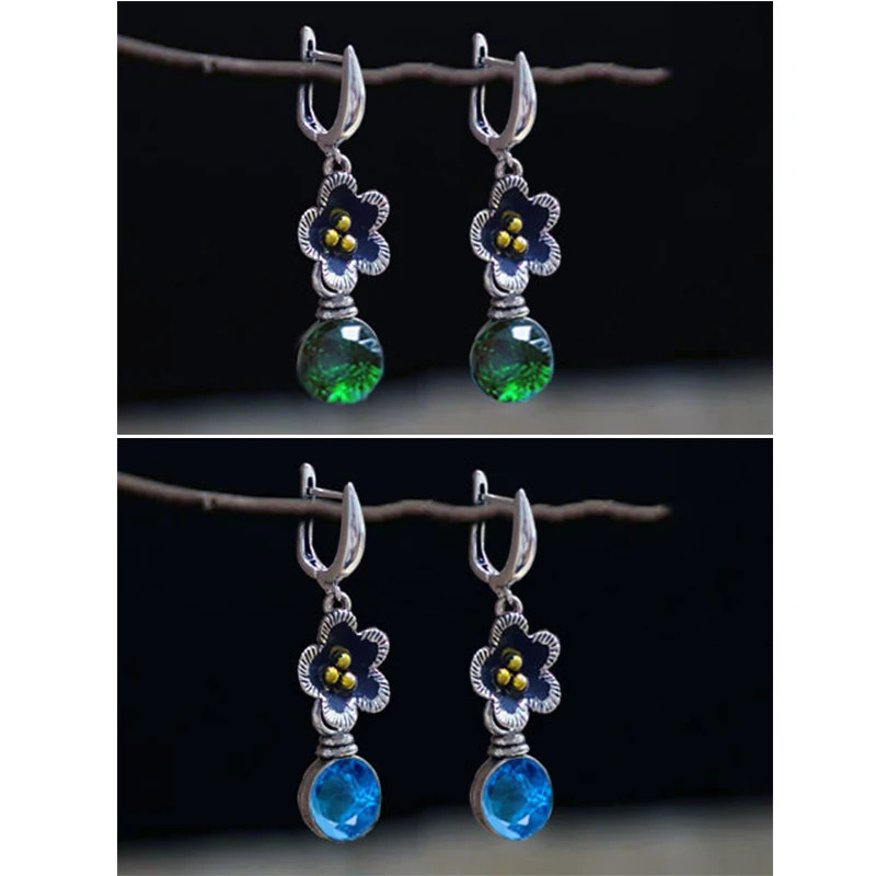 1Pair Elegant Charming Flower Crystal Dangle Earrings Ethnic Accessories Round AAA Cubic Zirconia Green Blue Stone Earrings
1Pair Elegant Charming Flower Crystal Dangle Earrings Ethnic Accessories Round AAA Cubic Zirconia Green Blue Stone Earrings