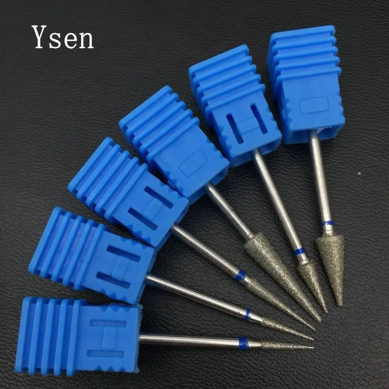

6 Types Diamond Nail Drill Bits Rotary Burr Cuticle Clean Bits Electric Manicure Drill Accessories Nail Mills Beauty Tools