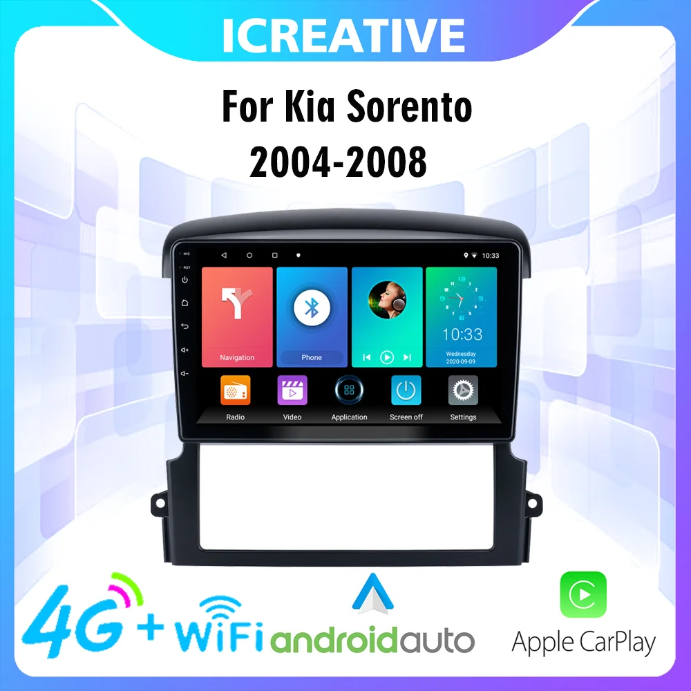 Android For Kia Sorento 2004-2008 9" 2.5D 4G Carplay Car Multimedia GPS Navigation Player Radio Stereo Head Unit With Frame
Android For Kia Sorento 2004-2008 9" 2.5D 4G Carplay Car Multimedia GPS Navigation Player Radio Stereo Head Unit With Frame