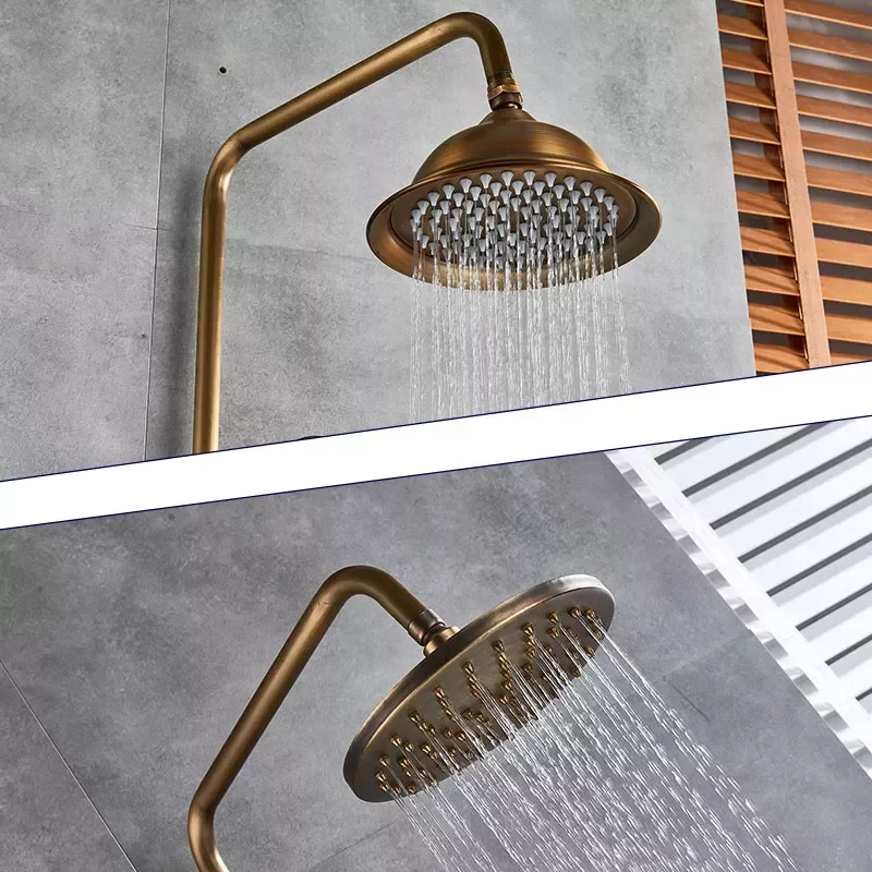 Antique Brass Popular Shower Set Bathroom Faucet 8" Shower Head Hot & Cold Shower System mixer bathroom Faucet Wall mo
Antique Brass Popular Shower Set Bathroom Faucet 8" Shower Head Hot & Cold Shower System mixer bathroom Faucet Wall mo