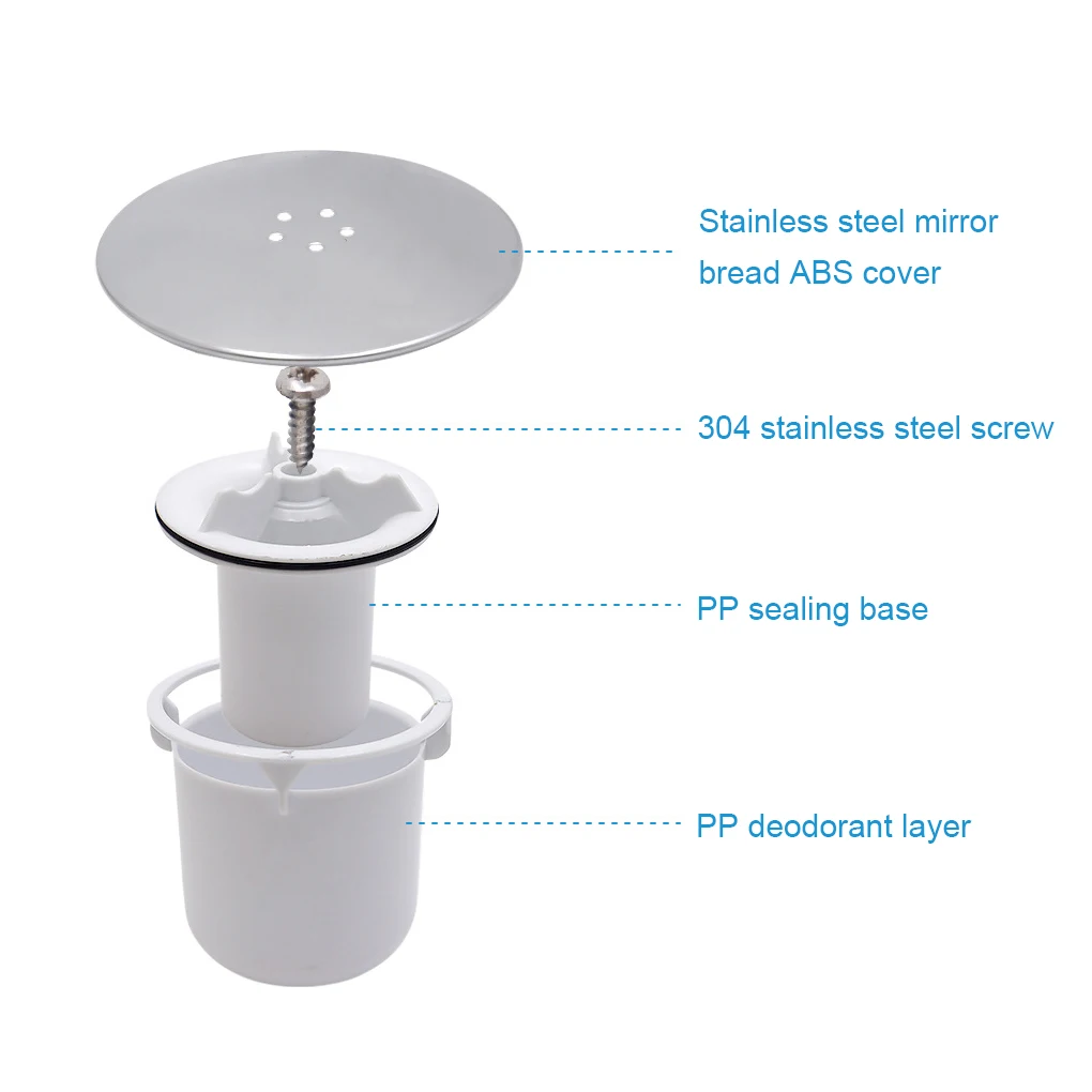 Floor Strainer Drain Stopper Sink Drainer Multipurpose Preventing Stink Shower Filter Plumbing Compact Size Space Saving
Floor Strainer Drain Stopper Sink Drainer Multipurpose Preventing Stink Shower Filter Plumbing Compact Size Space Saving
