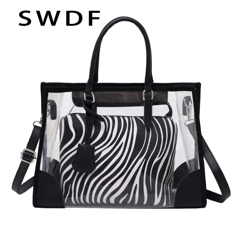Designer Zebra Pattern Handbags 2022 Summer New Ladies Crossbody Bag Fashion Transparent PVC Tote Bags Women Shoulder Bag Female 
Designer Zebra Pattern Handbags 2022 Summer New Ladies Crossbody Bag Fashion Transparent PVC Tote Bags Women Shoulder Bag Female