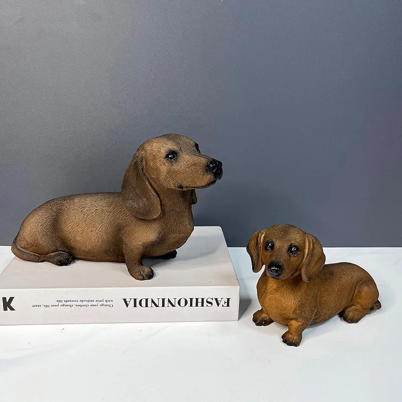 

Creative Mini Dog Decorative Figurines Sausage Dog Statue Modern Home Decor Wine Cabinet Office Decoration Tabletop Crafts