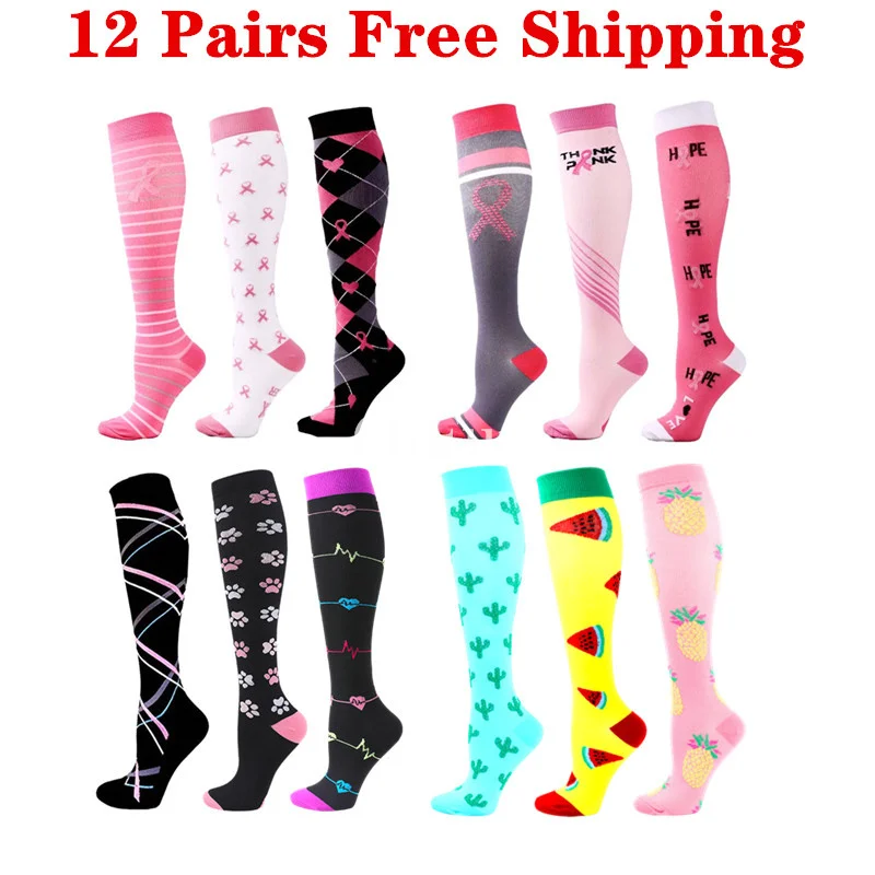 12 Pairs/lot Nurse Compression Socks Women Medical Nurse Compression Socks Sports Socks Running Pressure Stockings Free Shipping
12 Pairs/lot Nurse Compression Socks Women Medical Nurse Compression Socks Sports Socks Running Pressure Stockings Free Shipping