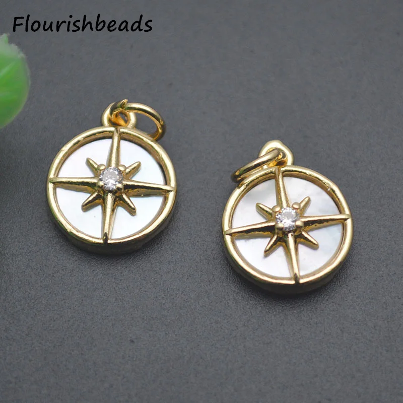 Good Quality Anti Fading 18k Gold Plated CZ Pave Inlaid Natural Mop Shell Round Star Metal Charms for Diy Necklace Making 5pcs
Good Quality Anti Fading 18k Gold Plated CZ Pave Inlaid Natural Mop Shell Round Star Metal Charms for Diy Necklace Making 5pcs