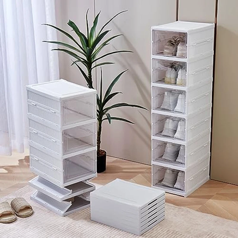 1 Piece Shoe Storage Box Installation-Free Foldable Shoe Organizers With Clear Door Space-Saving Shoe Rack Sturdy Clear Plastic
1 Piece Shoe Storage Box Installation-Free Foldable Shoe Organizers With Clear Door Space-Saving Shoe Rack Sturdy Clear Plastic
