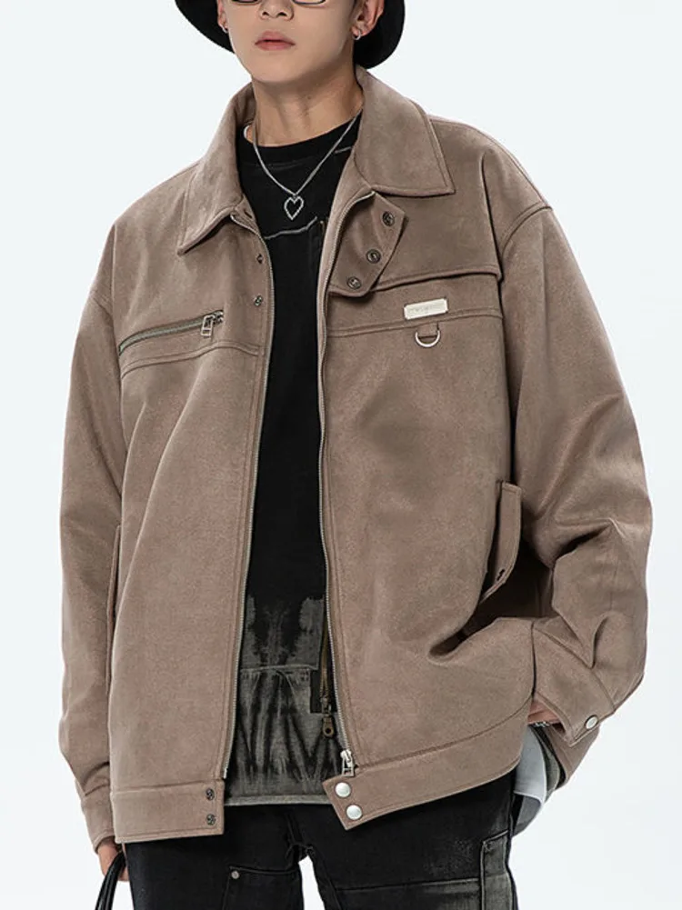 Vintage Men Oversize Loose Suede Jacket Heavy Metal Unisex High Qualty Spring Autumn Zip Up Solid Jacket Coat Ladies Outerwear
Vintage Men Oversize Loose Suede Jacket Heavy Metal Unisex High Qualty Spring Autumn Zip Up Solid Jacket Coat Ladies Outerwear