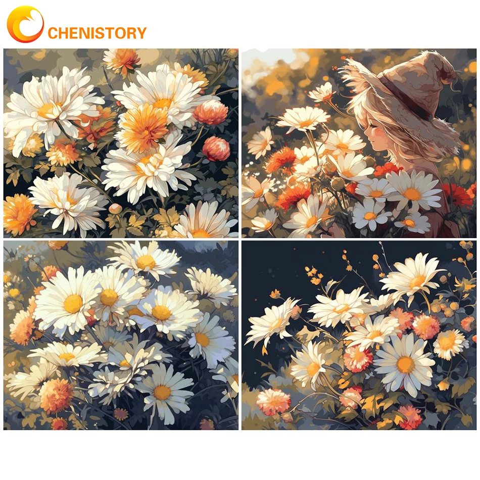 CHENISTORY Paint By Numbers Flower Drawing On Canvas Hand Painted Painting Gift DIY Pictures By Number White Daisy Kits Home Dec
CHENISTORY Paint By Numbers Flower Drawing On Canvas Hand Painted Painting Gift DIY Pictures By Number White Daisy Kits Home Dec