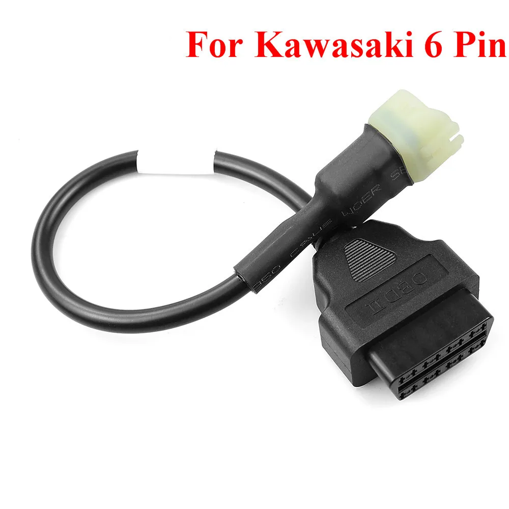 High Quallity OBD Motorcycle Cable For Kawasaki 6 Pin Plug Cable Diagnostic Cable 6Pin to OBD2 16 pin Adapter
High Quallity OBD Motorcycle Cable For Kawasaki 6 Pin Plug Cable Diagnostic Cable 6Pin to OBD2 16 pin Adapter