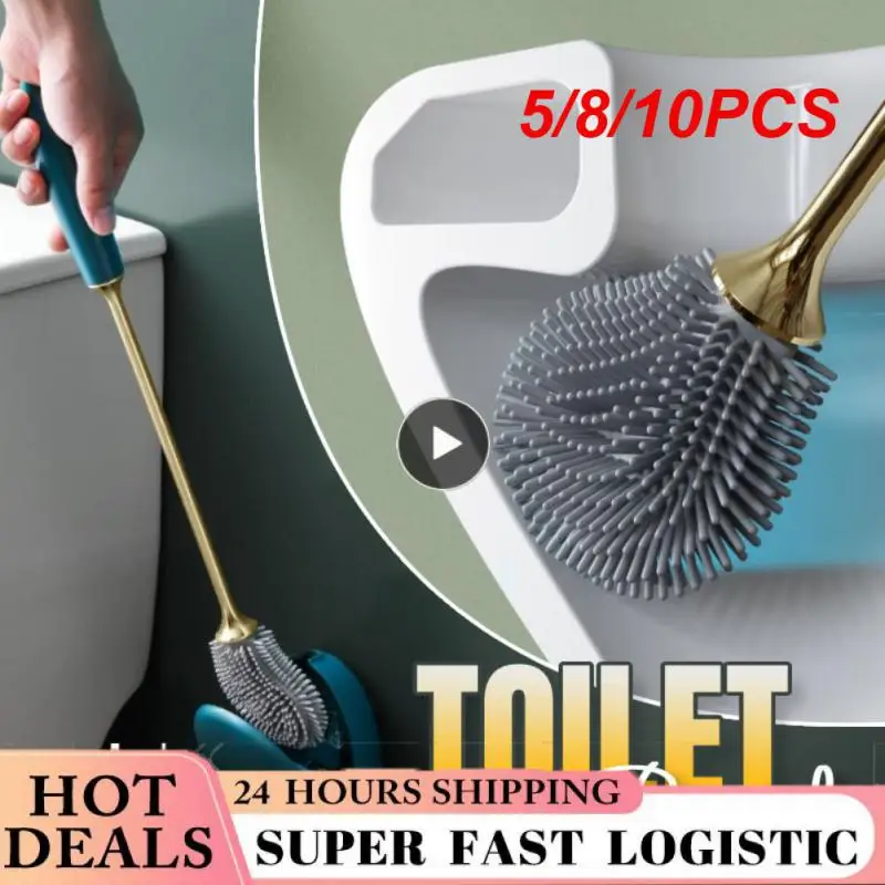 5/8/10PCS Flexible Cleaning Brush Silicone Brush Head Toilet Brush Water Leak-proof With Holder Toilet Bowl Brush Bathroom Tool
5/8/10PCS Flexible Cleaning Brush Silicone Brush Head Toilet Brush Water Leak-proof With Holder Toilet Bowl Brush Bathroom Tool