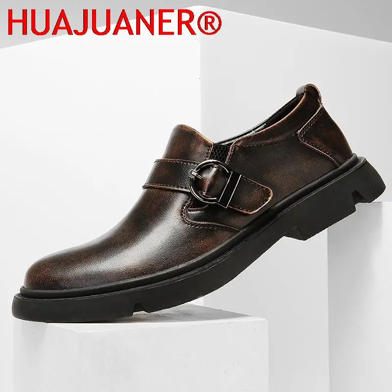 Autumn Mens Dress Shoes High Quality Men's Shoes Casual Leather Monk Strap Shoes Business Loafers Retro Slip on Oxfords for Men
Autumn Mens Dress Shoes High Quality Men's Shoes Casual Leather Monk Strap Shoes Business Loafers Retro Slip on Oxfords for Men