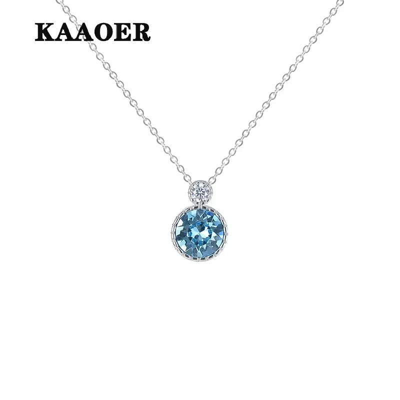KAAOER 2022 NEW 100% S925 Original ocean heart colorful crystal necklace sen is cold wind female clavicle chain jewelry
KAAOER 2022 NEW 100% S925 Original ocean heart colorful crystal necklace sen is cold wind female clavicle chain jewelry