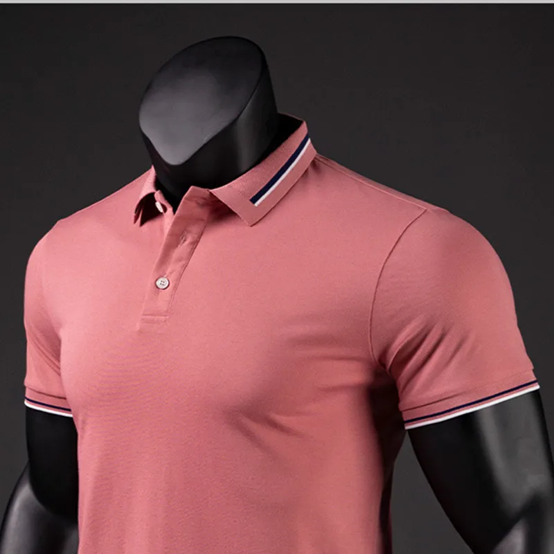Double-sided Jacquard Collar Business Polo Shirt Men's Training Polo180g Siro Spinning Fine Beaded Lapel Short-sleeved T-shirt
Double-sided Jacquard Collar Business Polo Shirt Men's Training Polo180g Siro Spinning Fine Beaded Lapel Short-sleeved T-shirt