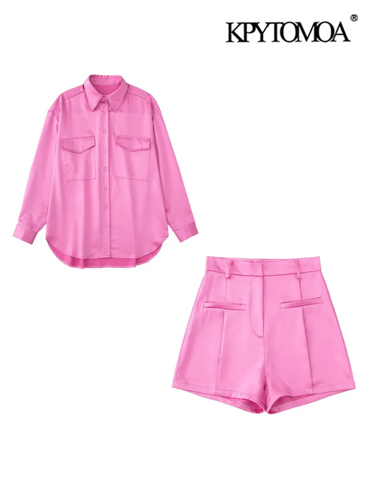 KPYTOMOA Women Fashion With Pockets Loose Fitting Shirts And High Waist Zipper Fly Shorts Female Two Piece Sets Mujer
KPYTOMOA Women Fashion With Pockets Loose Fitting Shirts And High Waist Zipper Fly Shorts Female Two Piece Sets Mujer