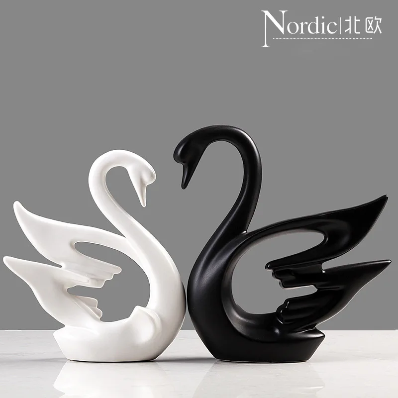 Ornament Minimalist Black and White Couple Swan Decoration Wedding Gift Creative Living Room New House Decoration Ceramic Crafts
Ornament Minimalist Black and White Couple Swan Decoration Wedding Gift Creative Living Room New House Decoration Ceramic Crafts